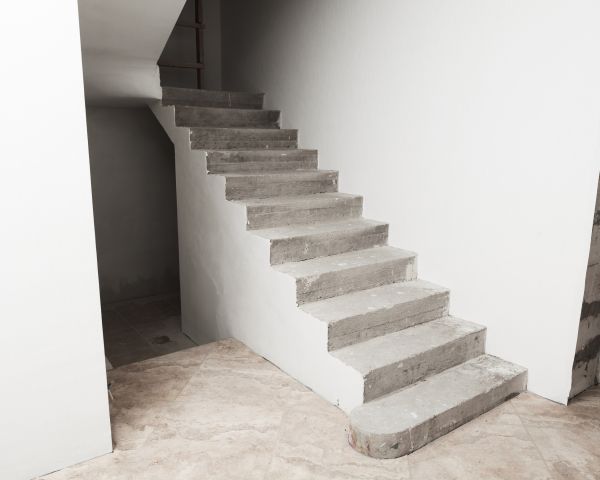 Cement Step Installation in Red Oak