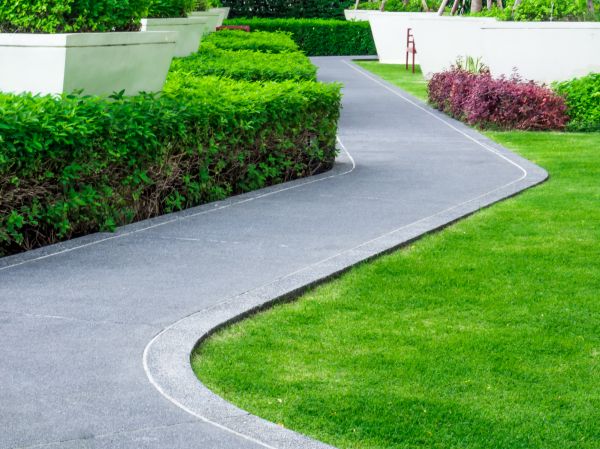 Walkway Curb Installation in Red Oak