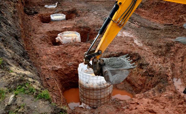 Foundation Piling in Red Oak