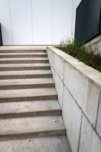 Cement Stair Installation in Red Oak