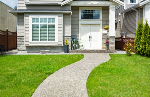 Concrete Path Construction in Red Oak
