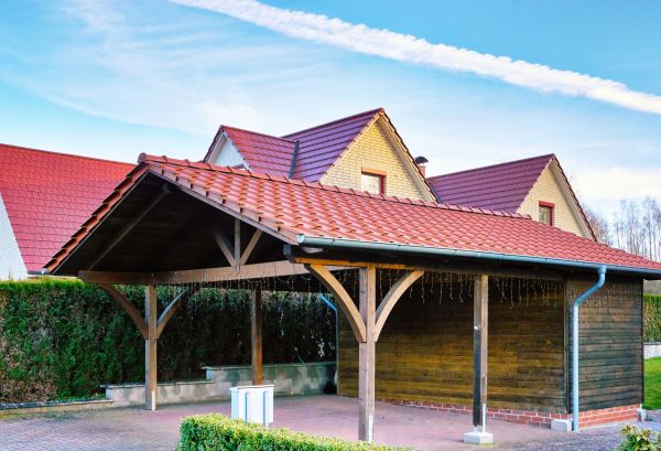 Carport Base Construction in Red Oak