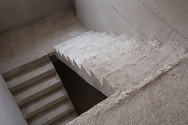 Cement Staircase Construction in Red Oak
