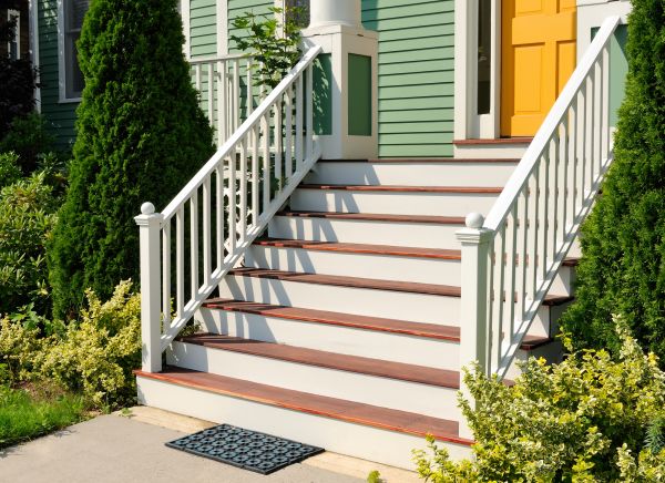 Front Steps Construction in Red Oak