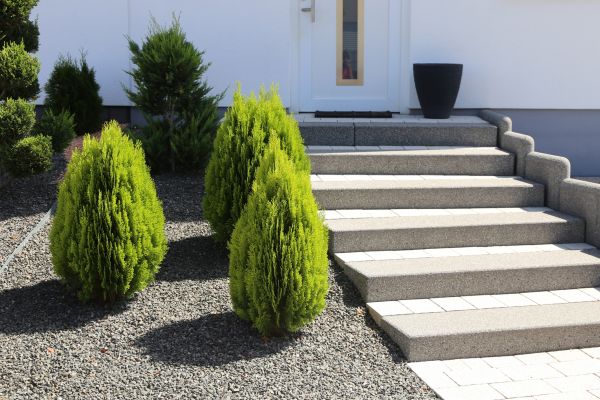 Exterior Steps Construction in Red Oak