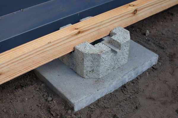 Deck Footing Construction in Red Oak