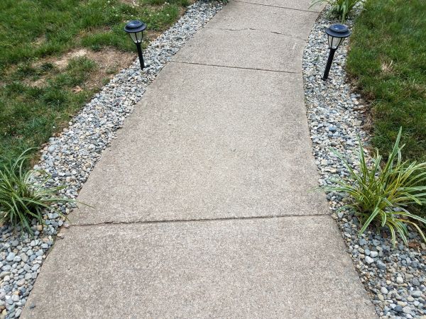 Cement Path Construction in Red Oak